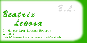 beatrix leposa business card